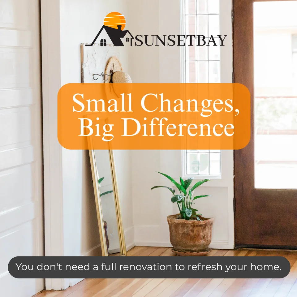 Small changes, big difference: you do not need a full renovation to refresh your home, beside a mirror and a potted plant